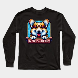 Dog ate my homework, Funny memes Long Sleeve T-Shirt